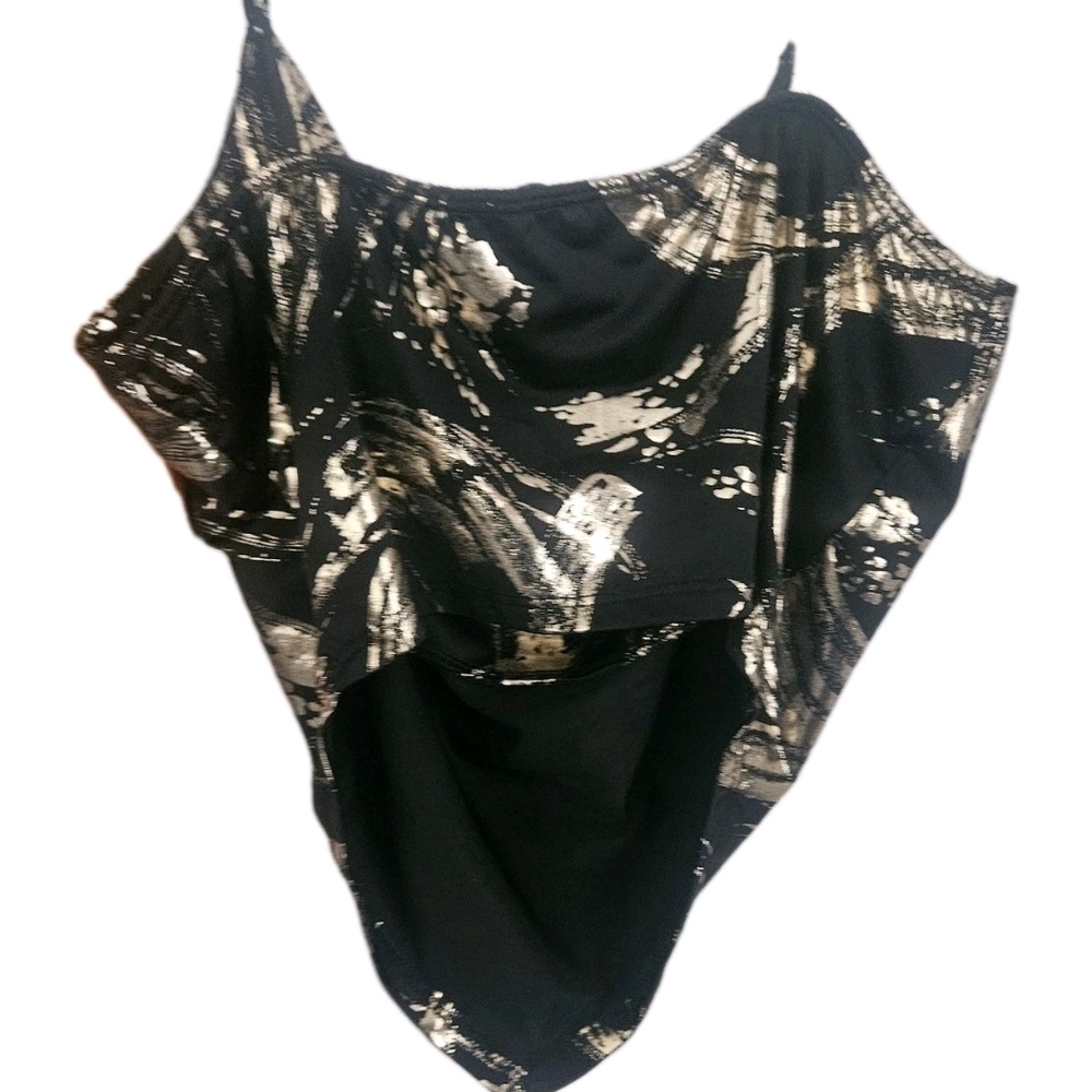 Love J Black and Gold Crop Top - Picture 5 of 6